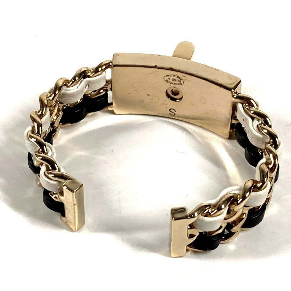 CHANEL Authentic Black Leather Logo Charm Bracelet - Picture 6 of 8